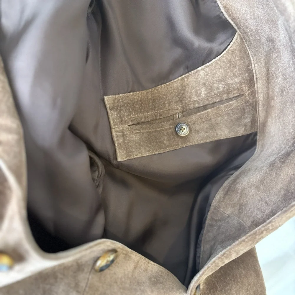 Orvis Mens Blazer Cut Suede‎ Jacket 48L Brown Outdoor Old Money Preppy Heritage